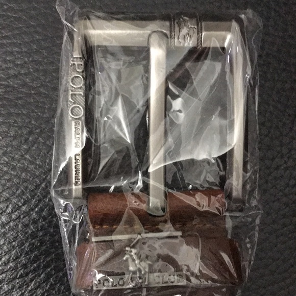 Polo Ralph Lauren brown leather belt. NWT Belt width 1,5” L 44” - Picture 2 of 7